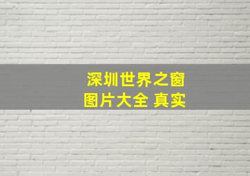 深圳世界之窗图片大全 真实